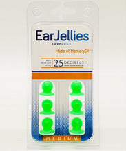 Load image into Gallery viewer, Fluorescent Green EarJellies Earplugs - 3 Pairs
