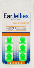 Load image into Gallery viewer, Fluorescent Green EarJellies Earplugs - 3 Pairs
