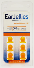 Load image into Gallery viewer, Fluorescent Orange EarJellies Earplugs - 3 Pairs
