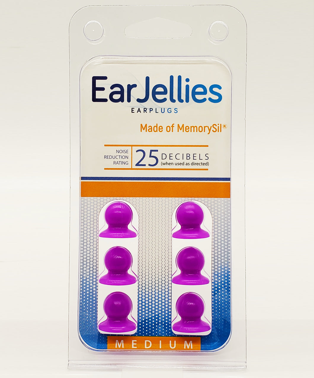 Purple EarJellies Earplugs - 3 Pairs