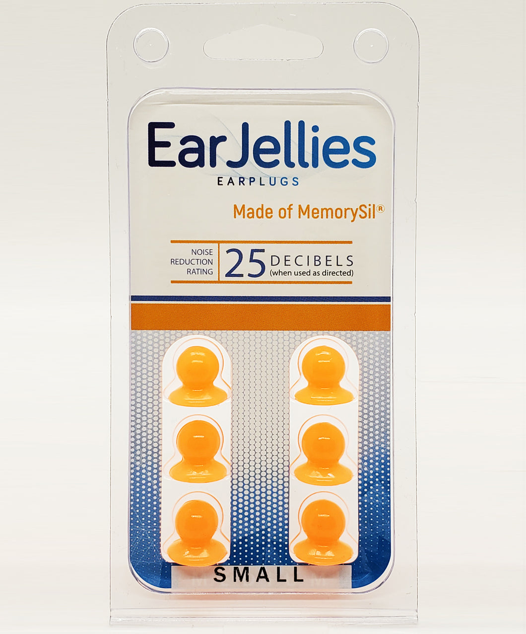 Fluorescent Orange EarJellies Earplugs - 3 Pairs