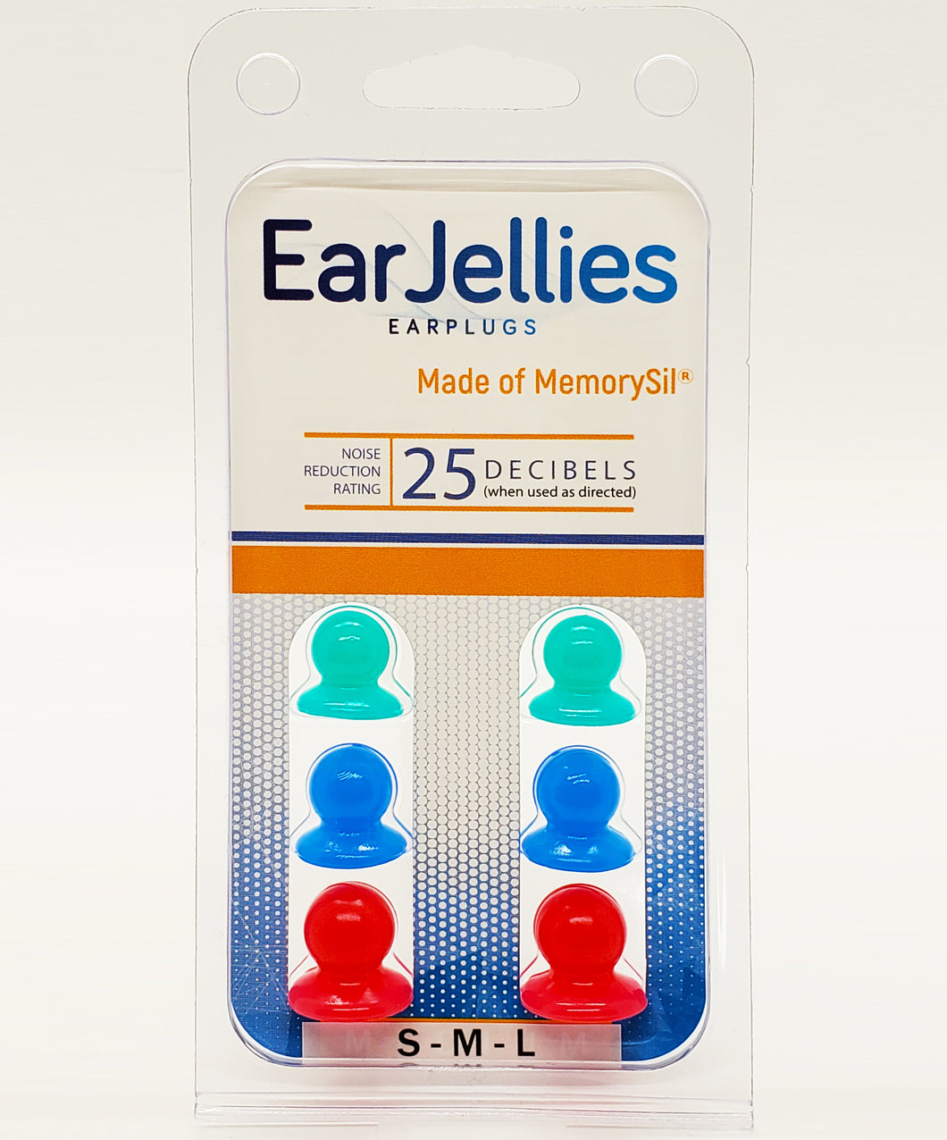 Variety Pack of EarJellies Earplugs - Small, Medium, Large